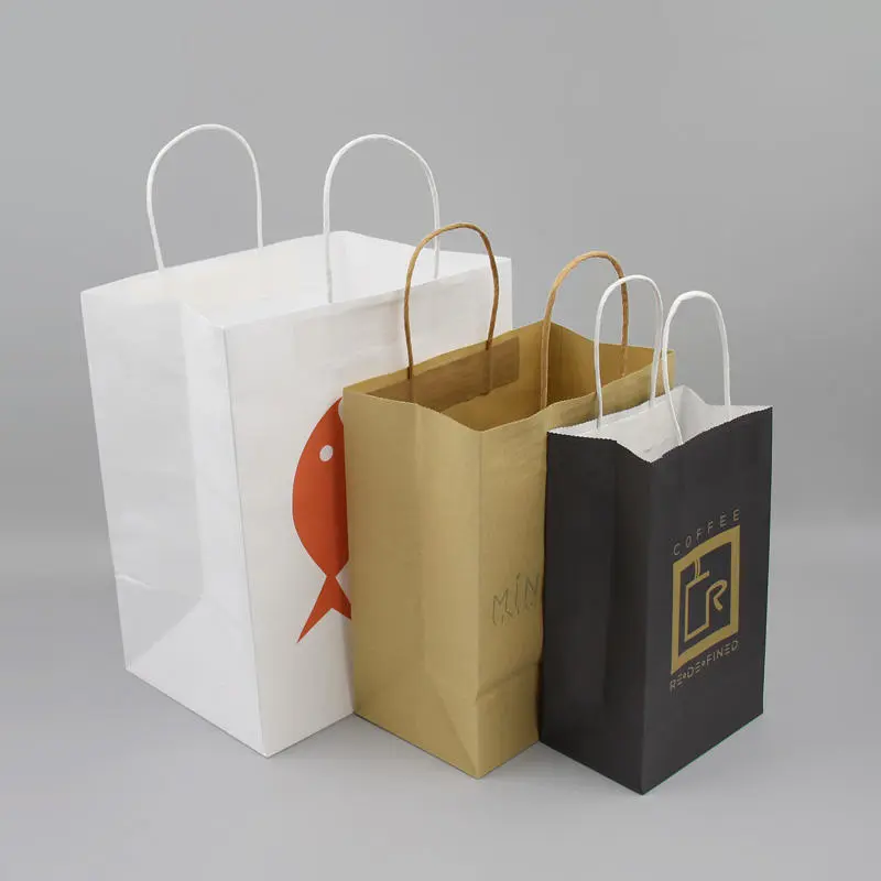 kraft paper bag with twisted handle